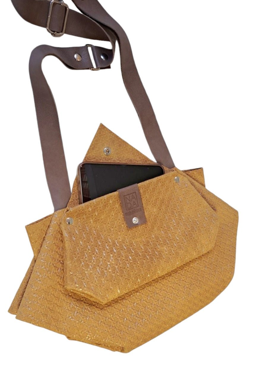Sac Berlingo cannage moutarde