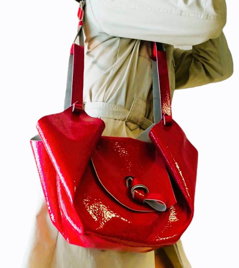 Sac TULIP KNOT OUT rouge verni