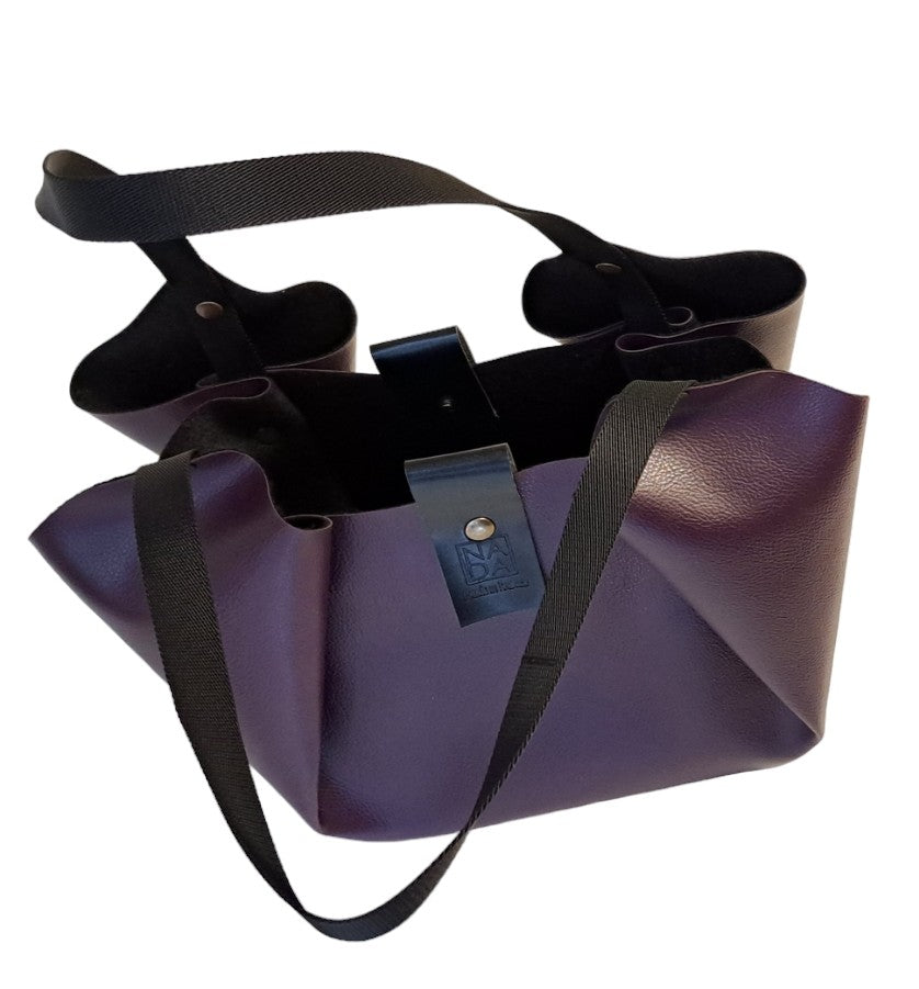 Sac à main Tulip textile aubergine
