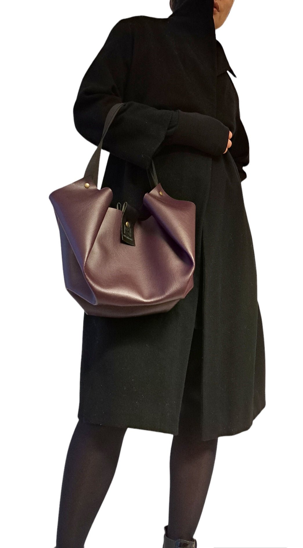 Sac à main Tulip textile aubergine