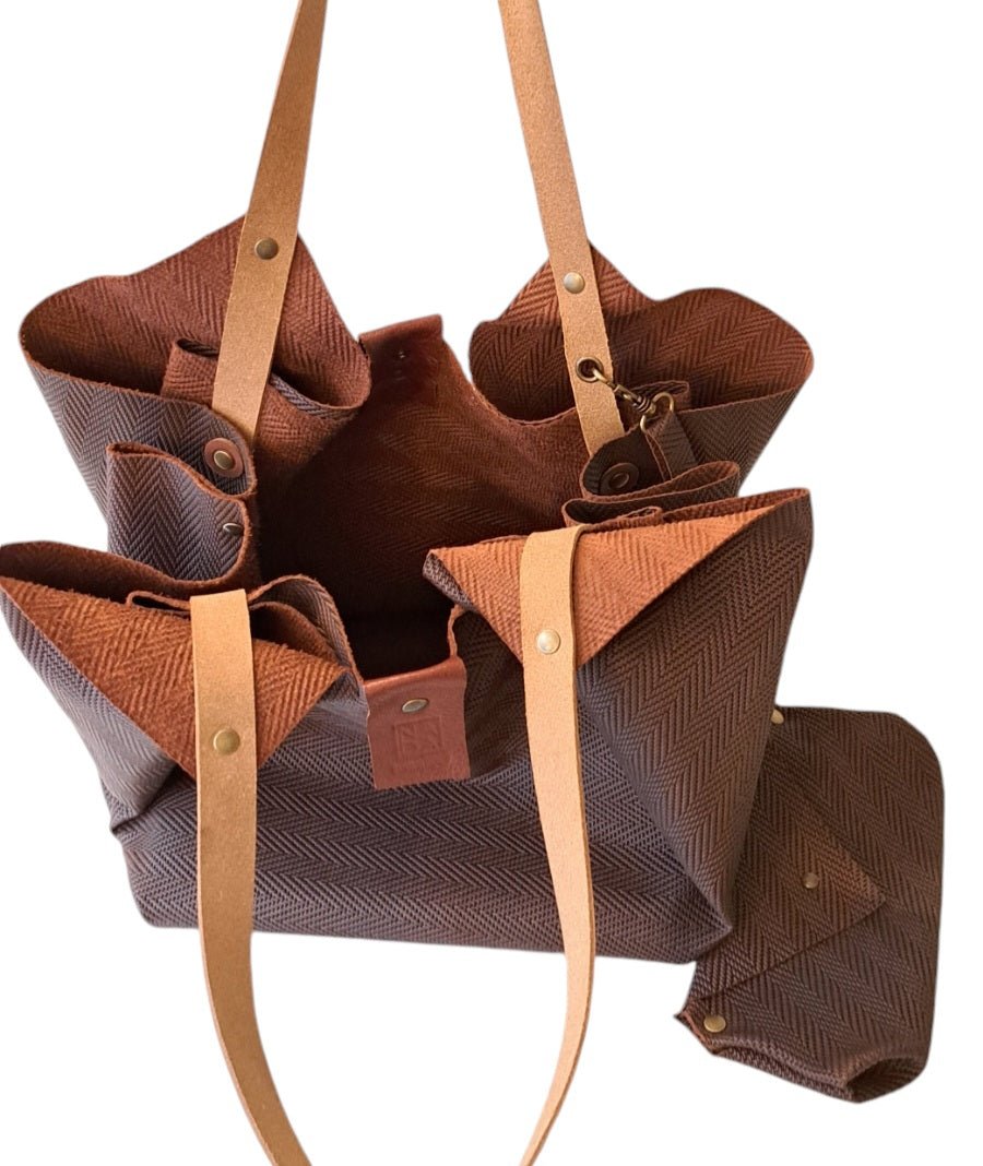 Sac Tulip CABA                  grain chevron marron