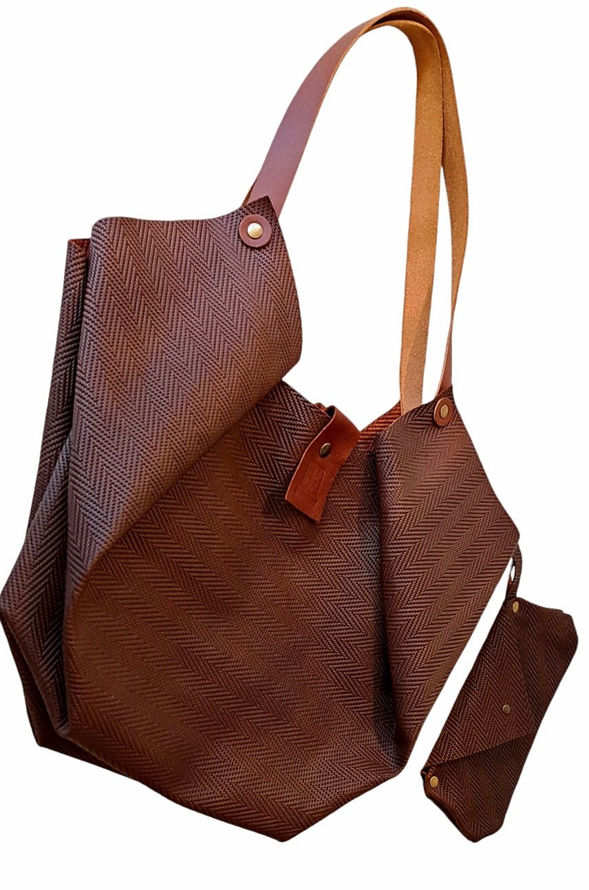 Sac Tulip CABA                  grain chevron marron