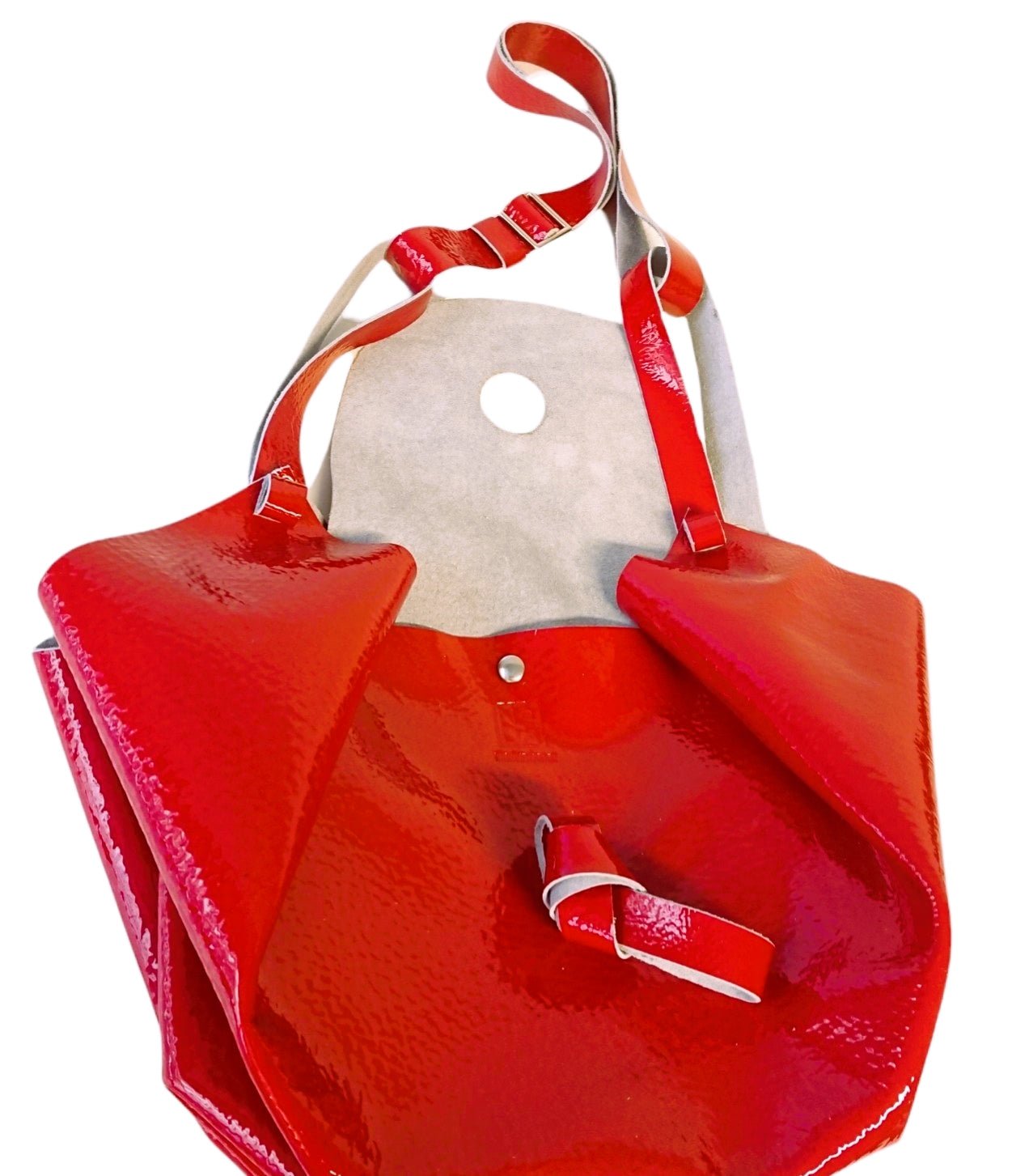 Sac TULIP  KNOT OUT rouge verni
