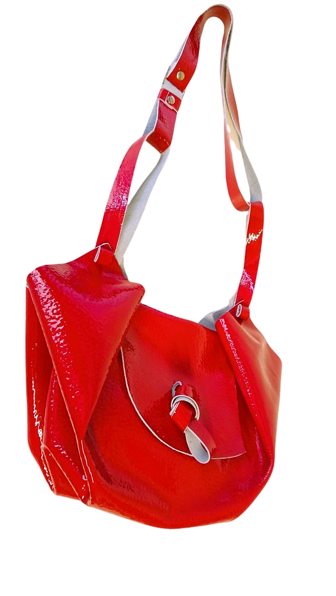 Sac TULIP  KNOT OUT rouge verni