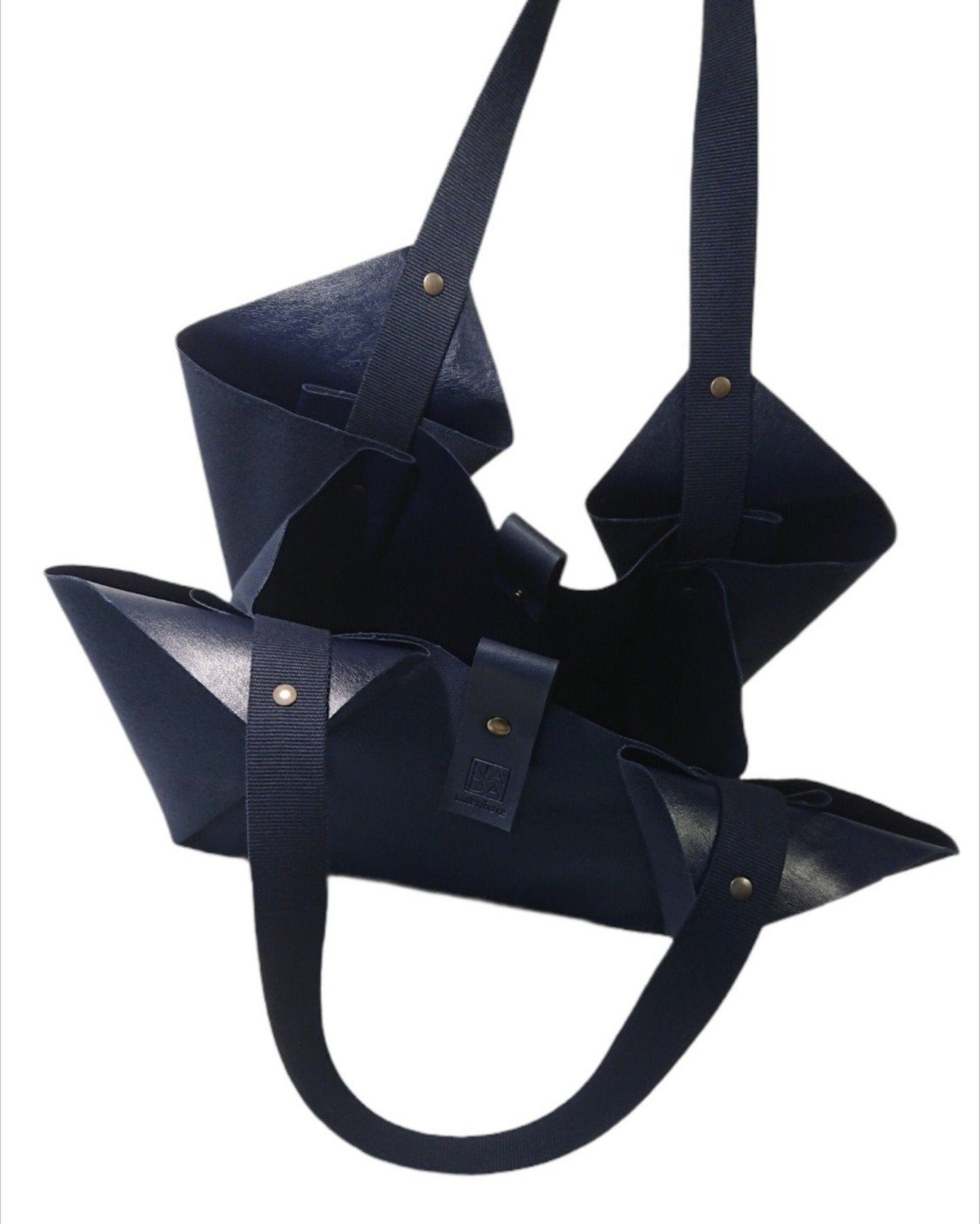 Limited Edition Navy Woven Textile Tulip Bag