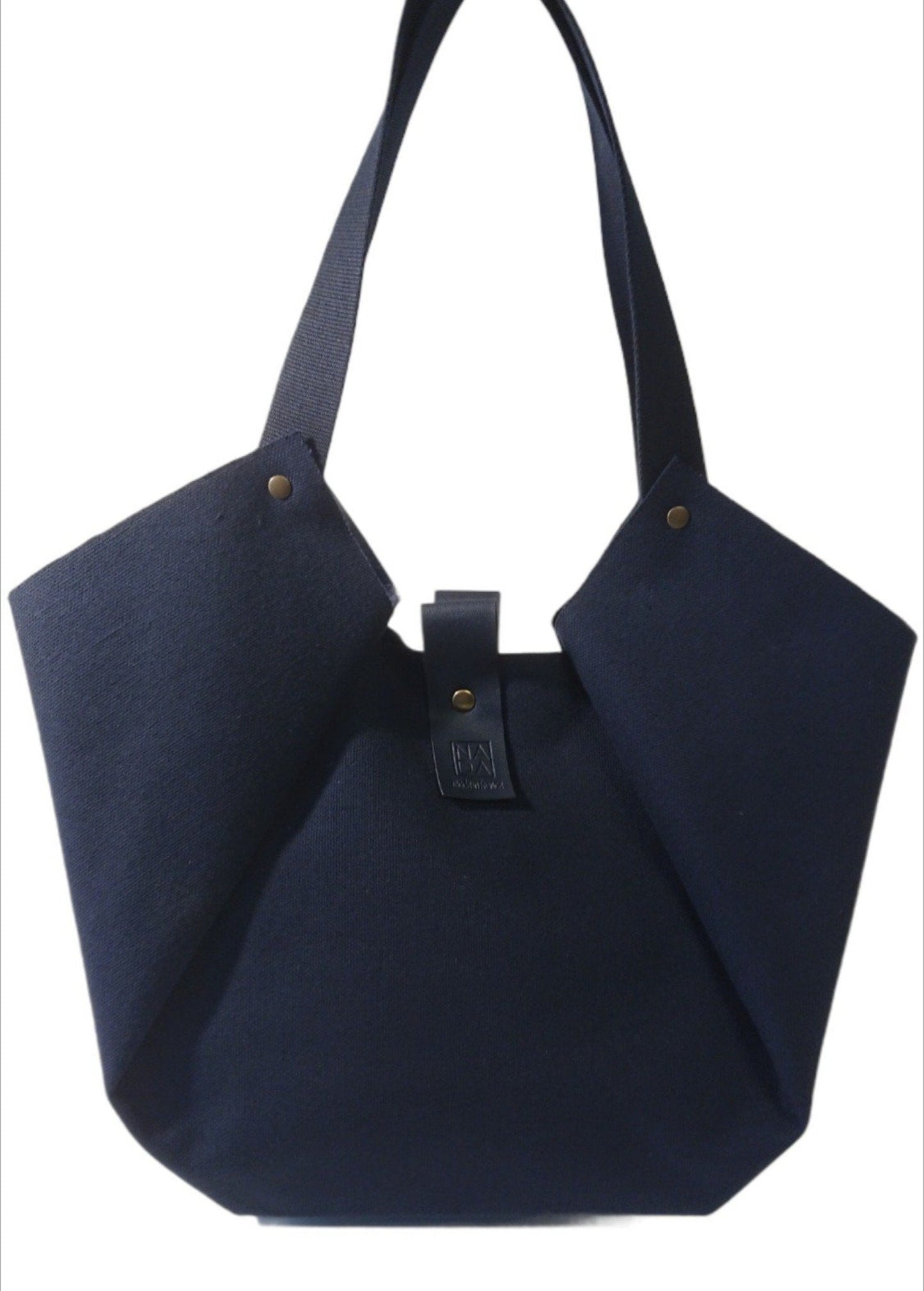 Limited Edition Navy Woven Textile Tulip Bag