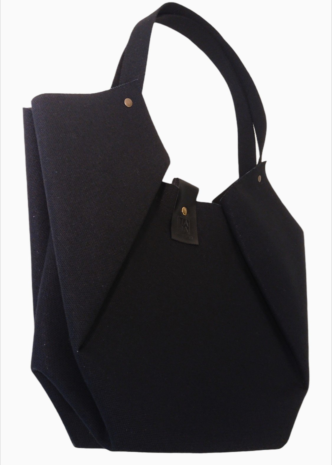 Limited Edition Black Woven Textile Tulip Bag