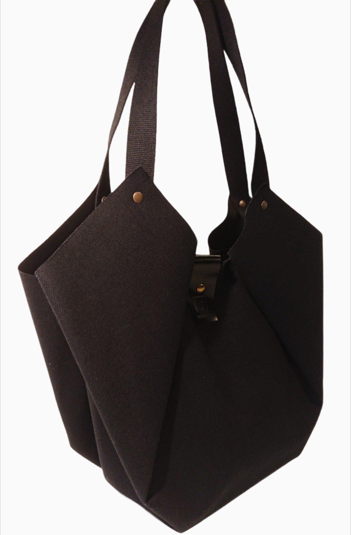 Limited Edition Black Woven Textile Tulip Bag