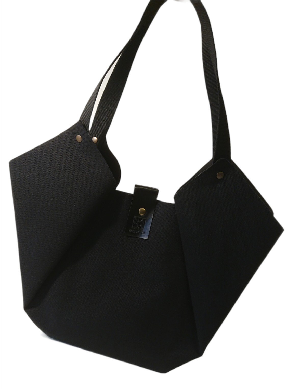 Limited Edition Black Woven Textile Tulip Bag