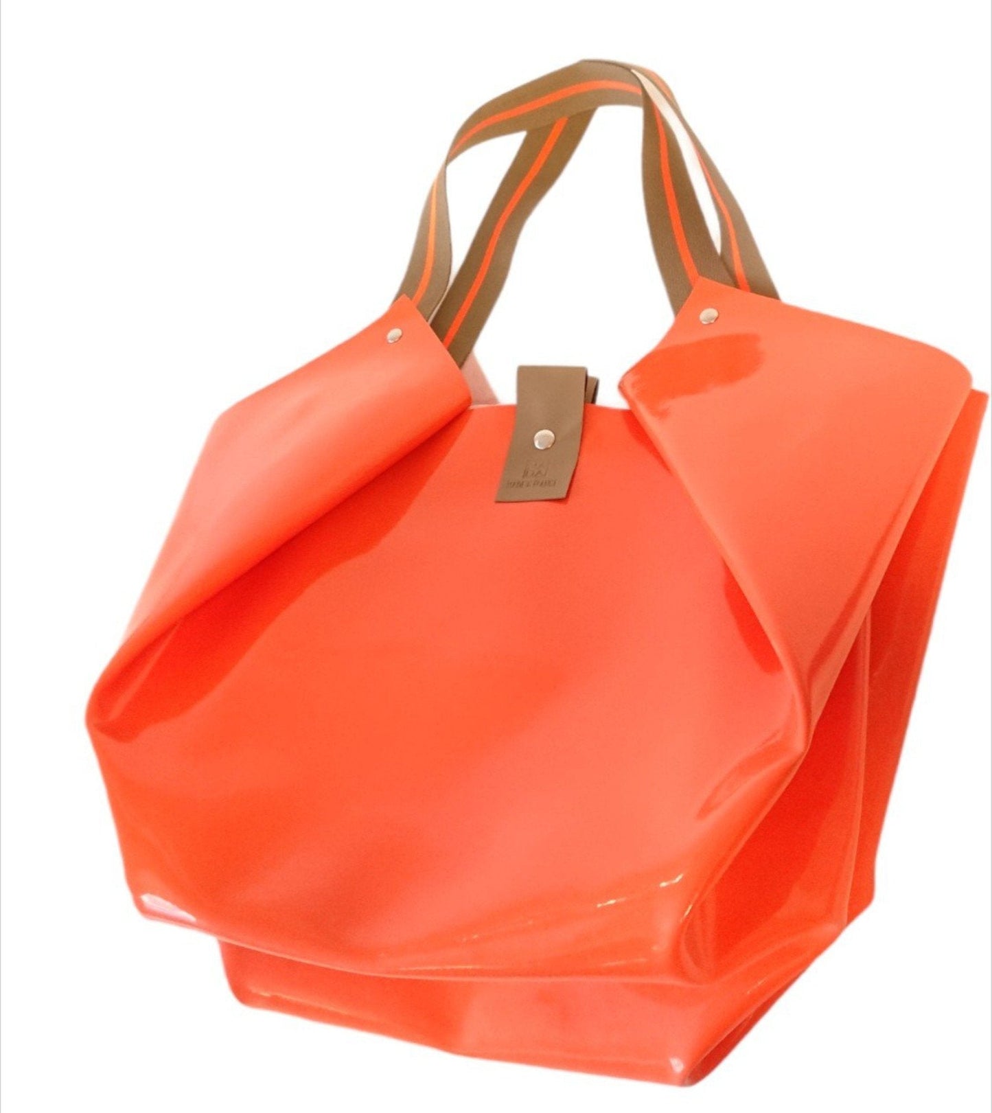 Orange Patent Tulip Textile Bag Limited Edition
