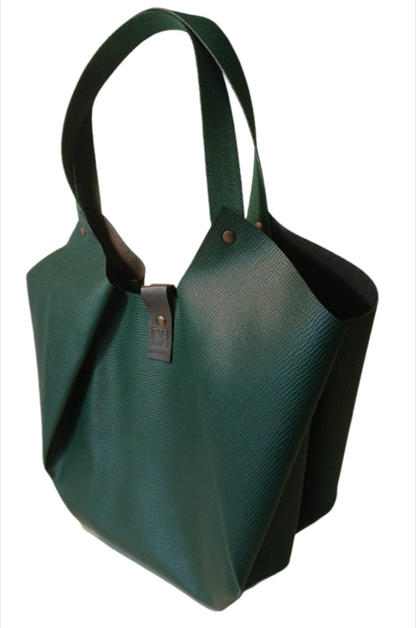 Limited Edition Hard Green Textile Tulip Bag