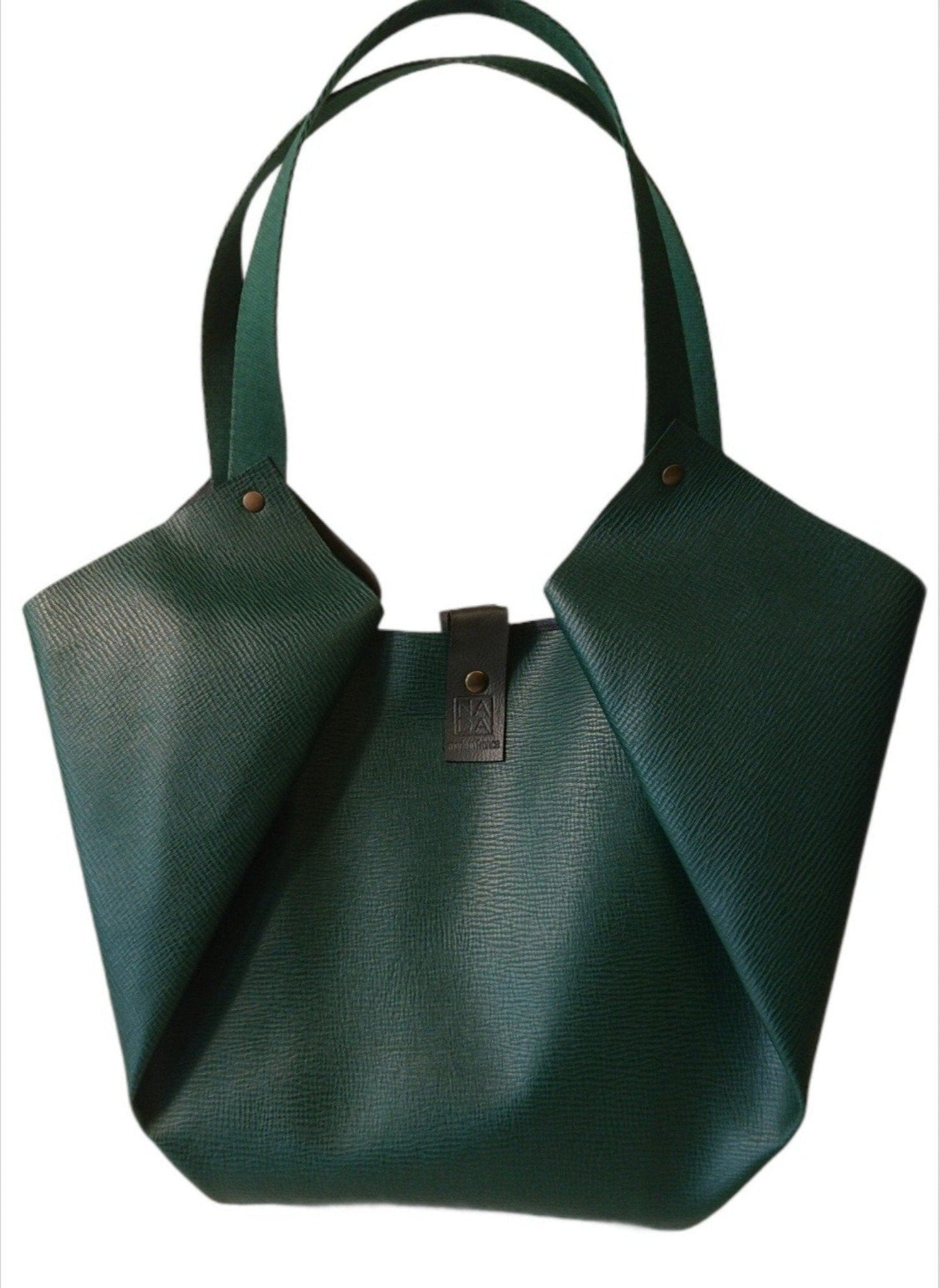 Limited Edition Hard Green Textile Tulip Bag
